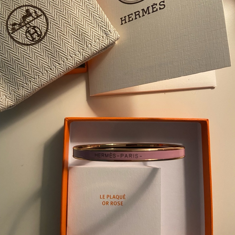 NWT Hermes Barbie Pink Enamel Bracelet
